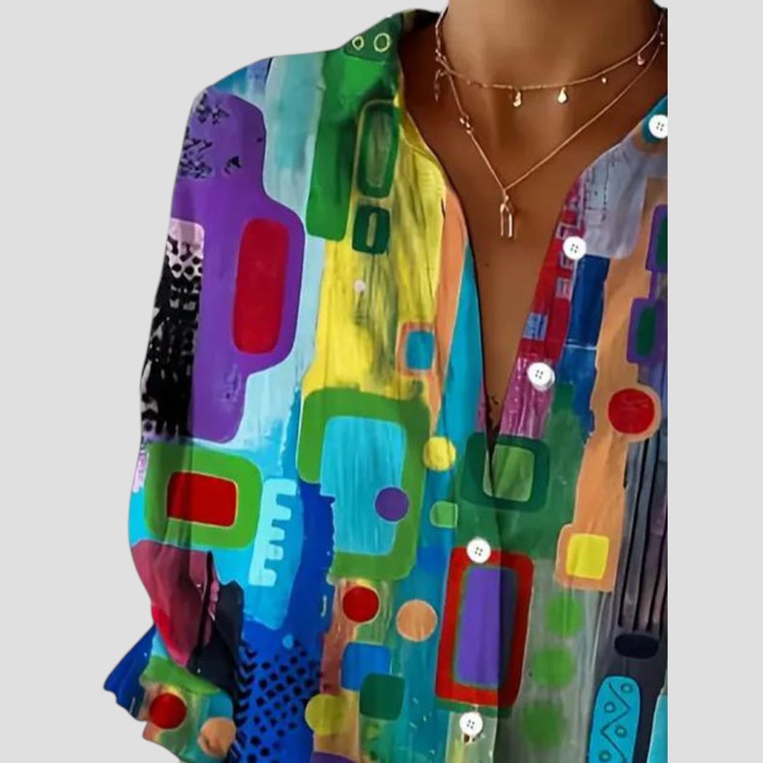 Lefevre™ | Blouse colorée à effet couvrant sur le ventre