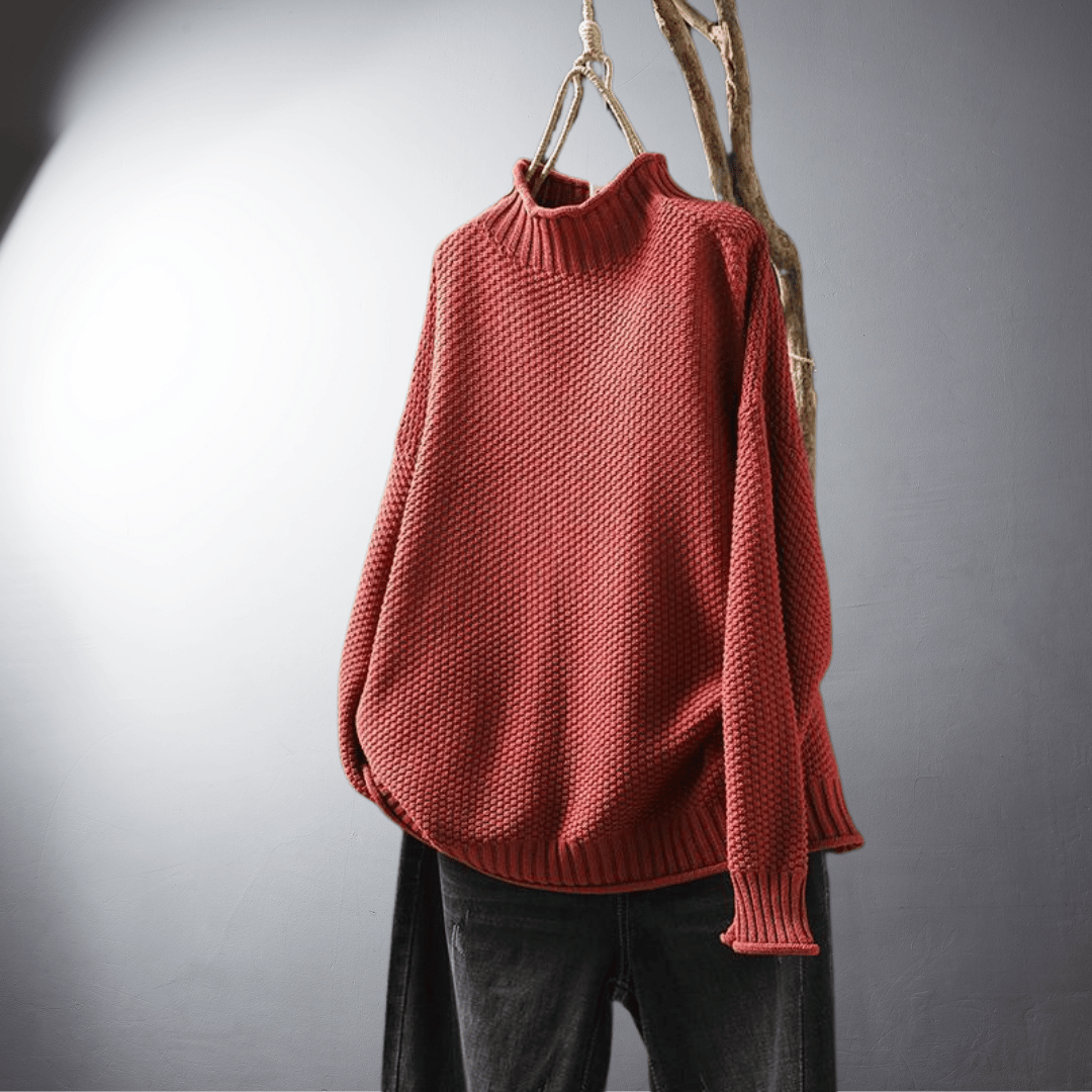 Lefevre™ | Pull en Maille Texturée au Col Montant