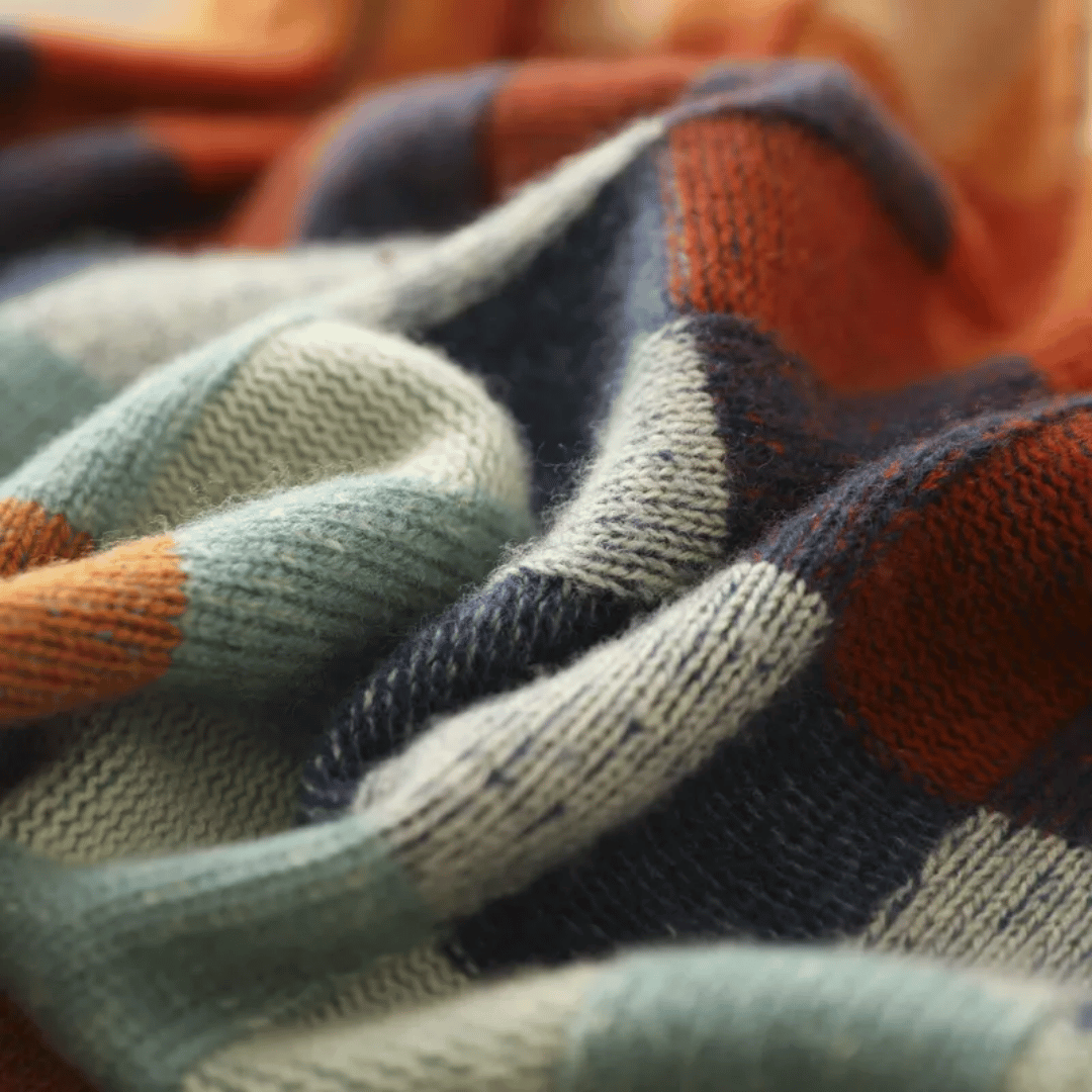Lefevre™ | Pull en Coton à Motif Carré Coloré