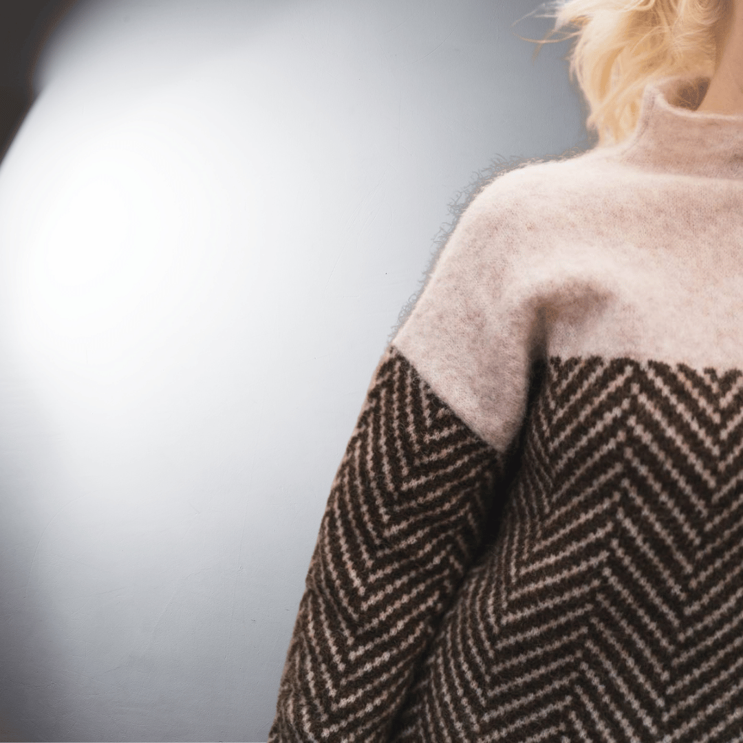 Lefevre™ | Pull à Motif Chevron en Laine Douce