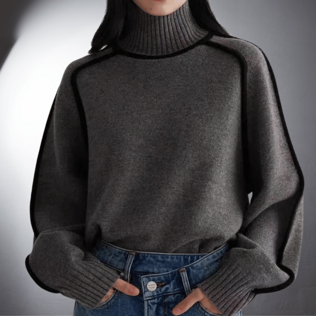Lefevre™ | Pull en Cachemire au Col Montant Élégant