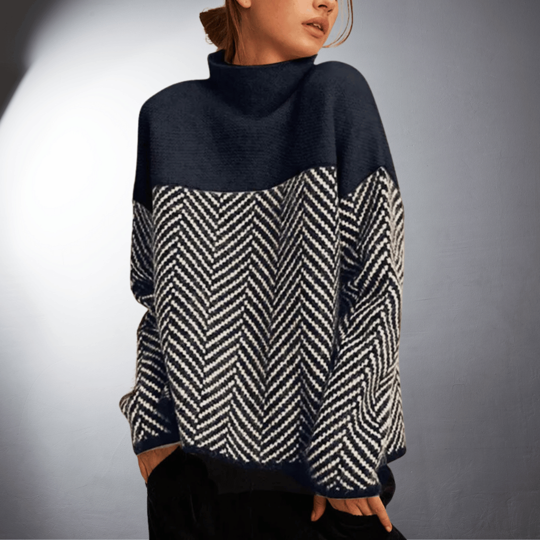 Lefevre™ | Pull à Motif Chevron en Laine Douce