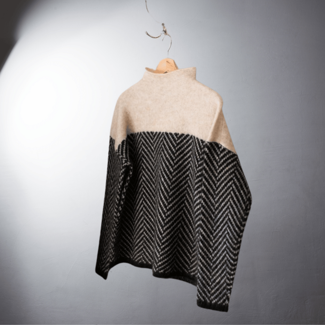 Lefevre™ | Pull à Motif Chevron en Laine Douce