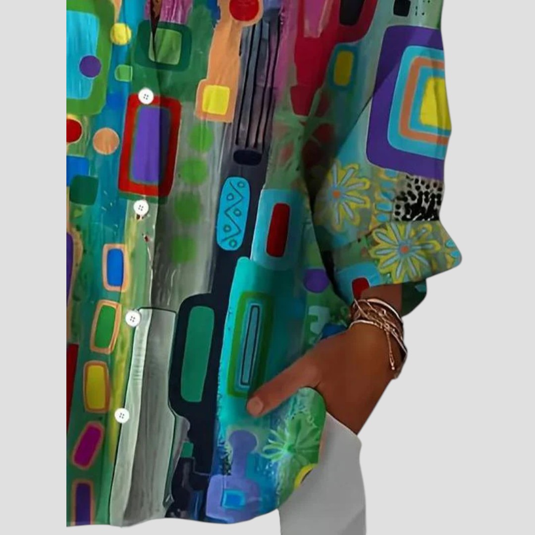 Lefevre™ | Blouse colorée à effet couvrant sur le ventre