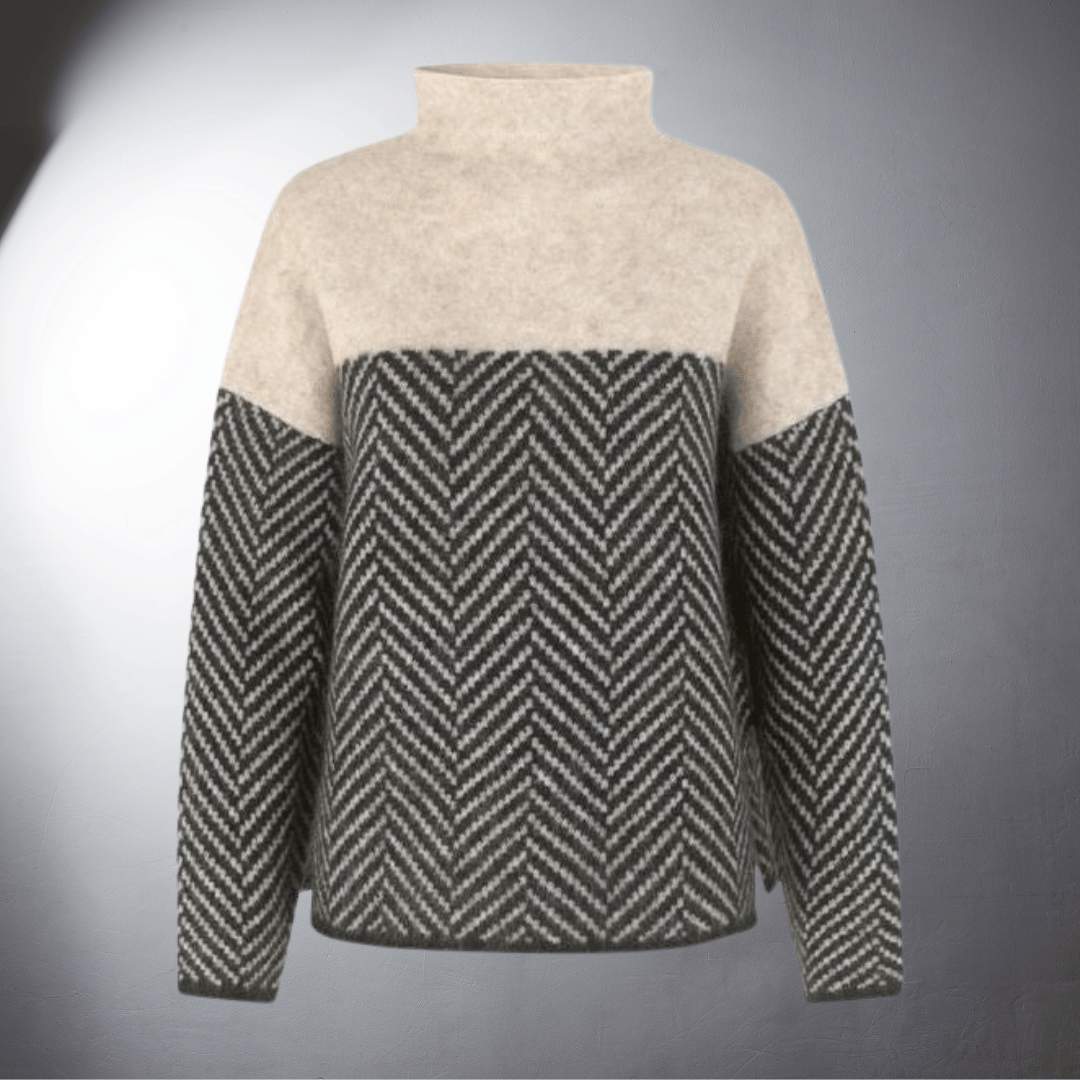 Lefevre™ | Pull à Motif Chevron en Laine Douce