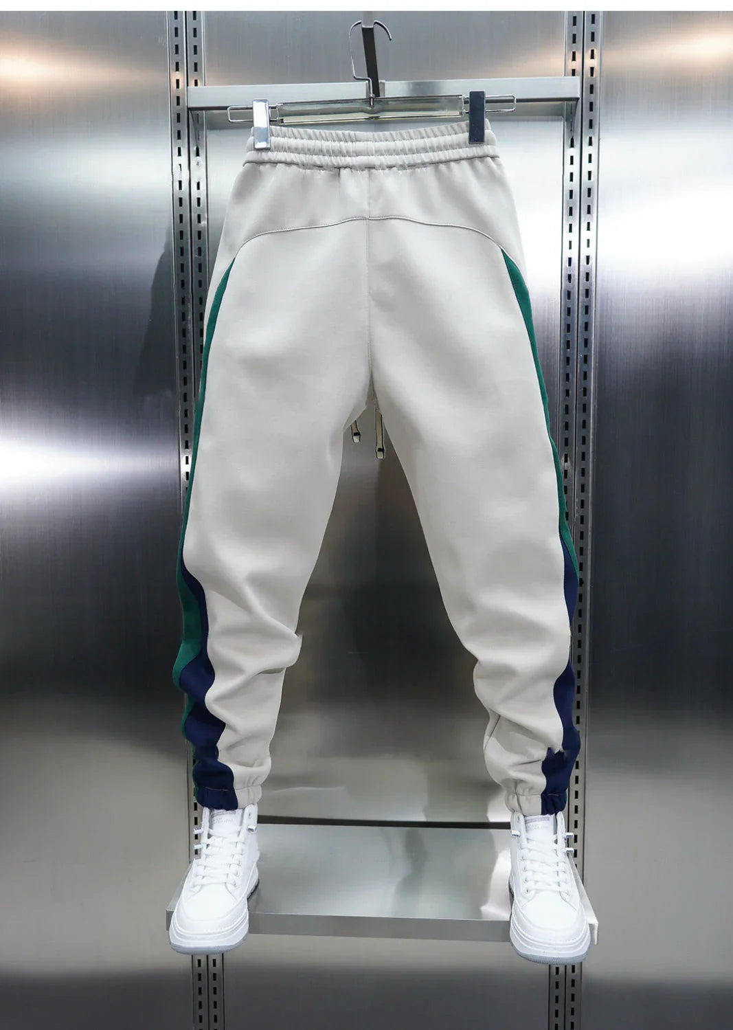 Lefevre™ | Pantalon Tendance à Rayures Contrastées