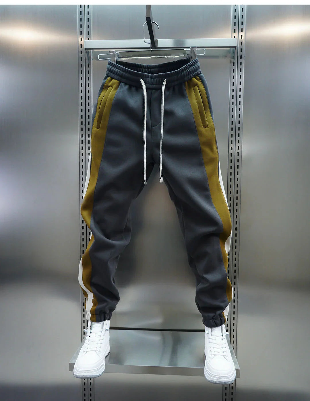 Lefevre™ | Pantalon Tendance à Rayures Contrastées