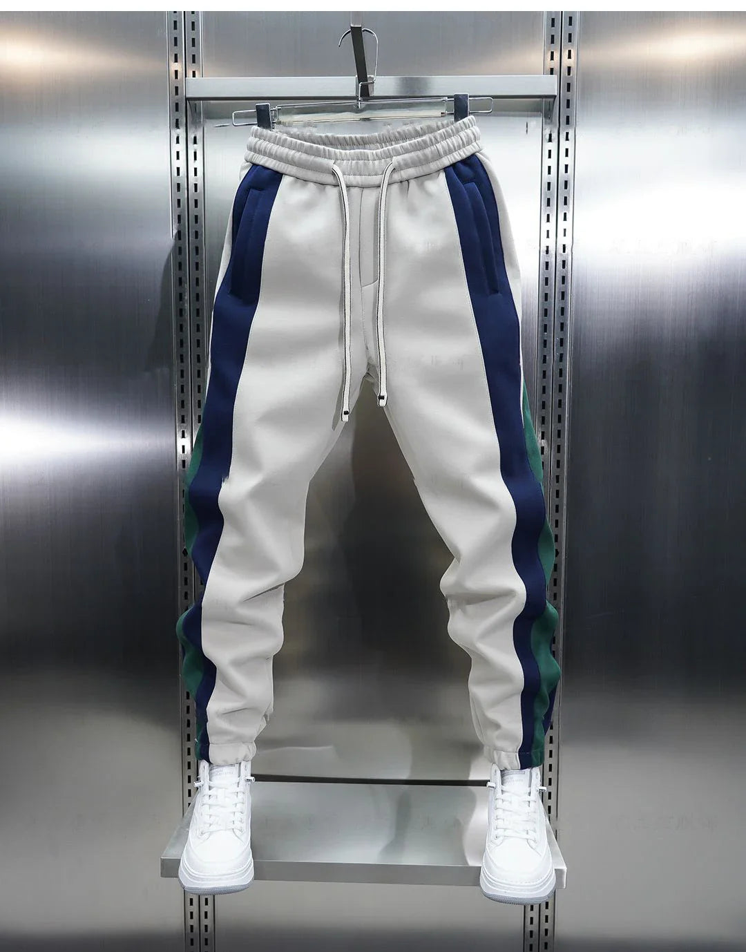 Lefevre™ | Pantalon Tendance à Rayures Contrastées
