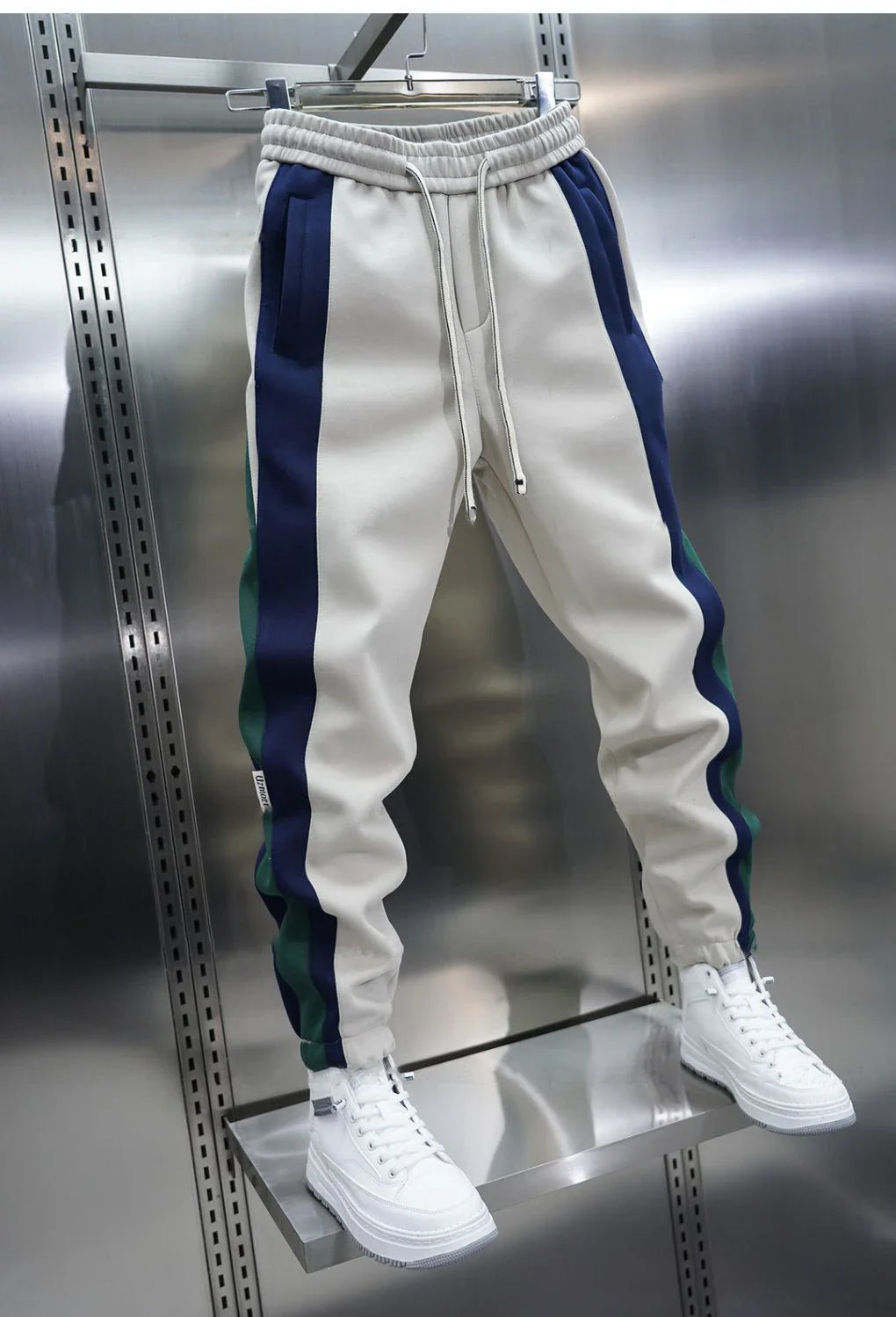 Lefevre™ | Pantalon Tendance à Rayures Contrastées