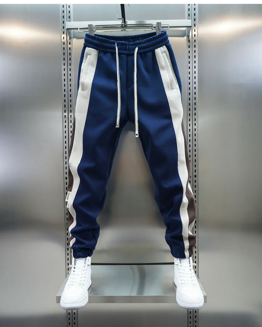 Lefevre™ | Pantalon Tendance à Rayures Contrastées