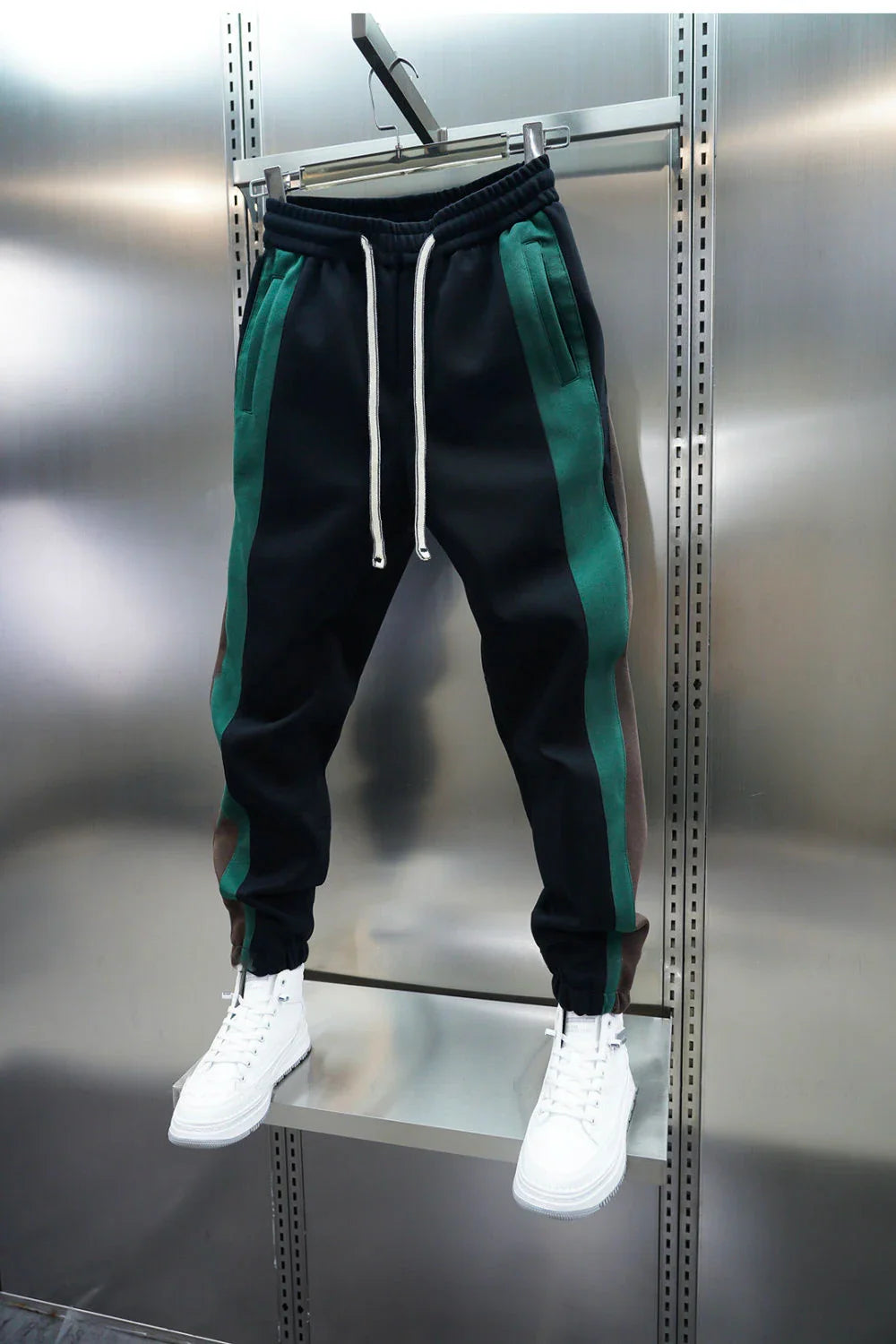 Lefevre™ | Pantalon Tendance à Rayures Contrastées