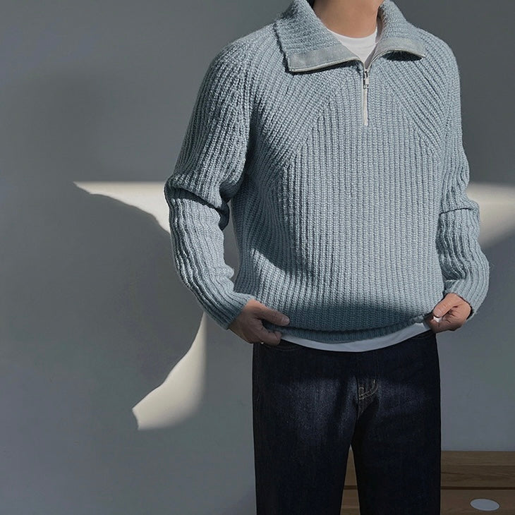 Lefevre™ | Pull Azure à quart de zip