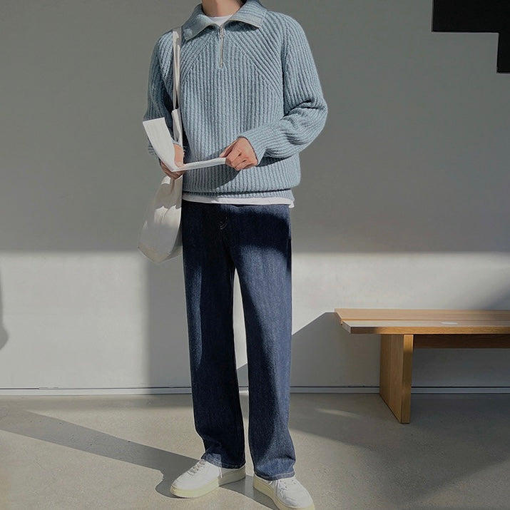 Lefevre™ | Pull Azure à quart de zip