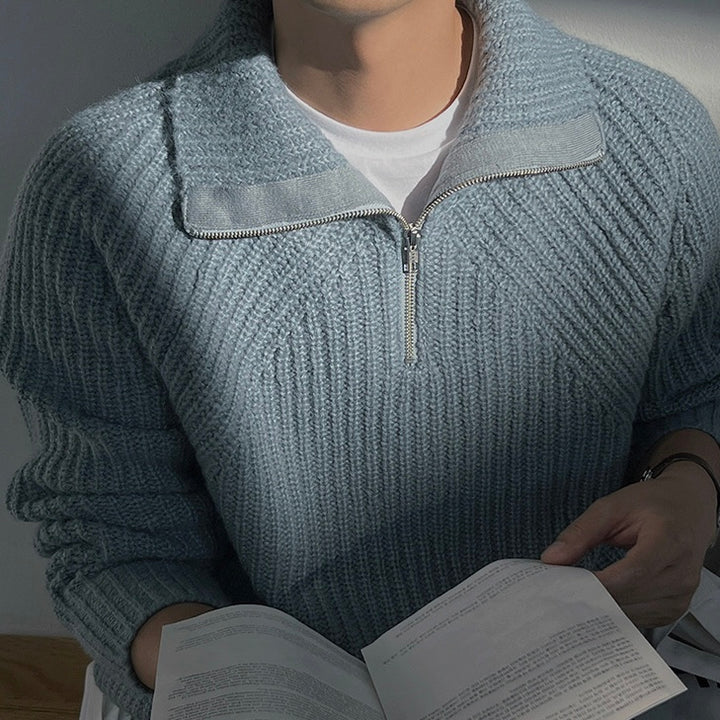 Lefevre™ | Pull Azure à quart de zip