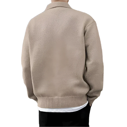 Lefevre™ | Demi-zip boutonné en laine