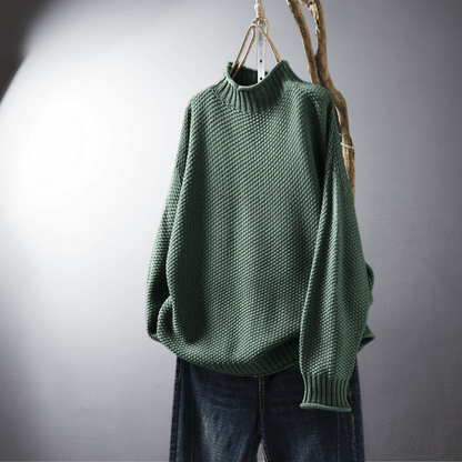 Lefevre™ | Pull en Maille Texturée au Col Montant
