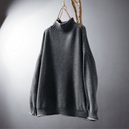Lefevre™ | Pull en Maille Texturée au Col Montant