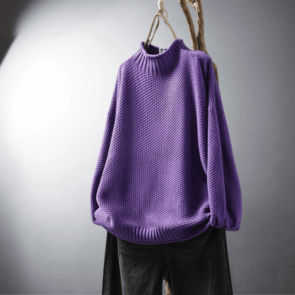 Lefevre™ | Pull en Maille Texturée au Col Montant