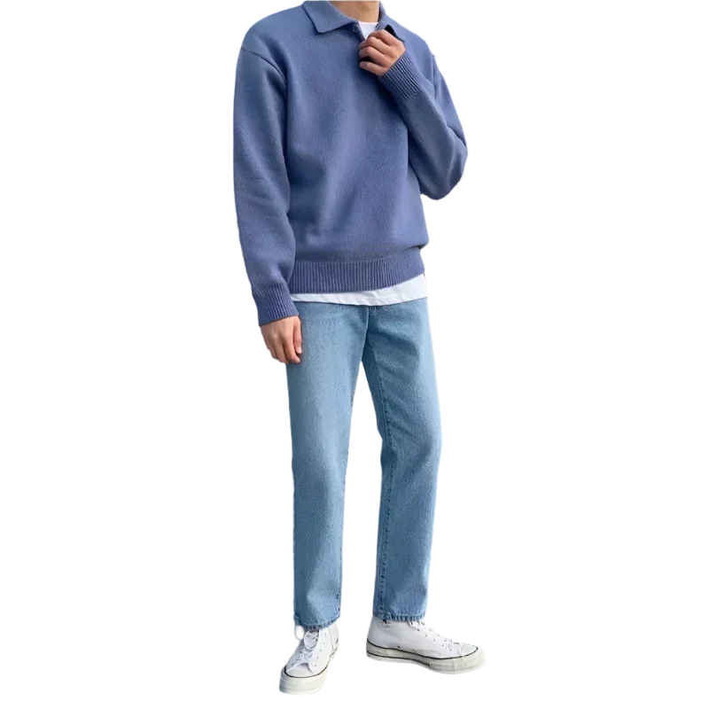 Lefevre™ | Demi-zip boutonné en laine