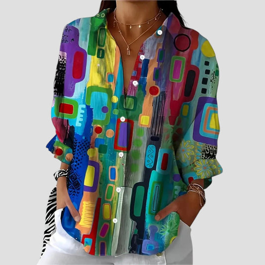 Lefevre™ | Blouse colorée à effet couvrant sur le ventre
