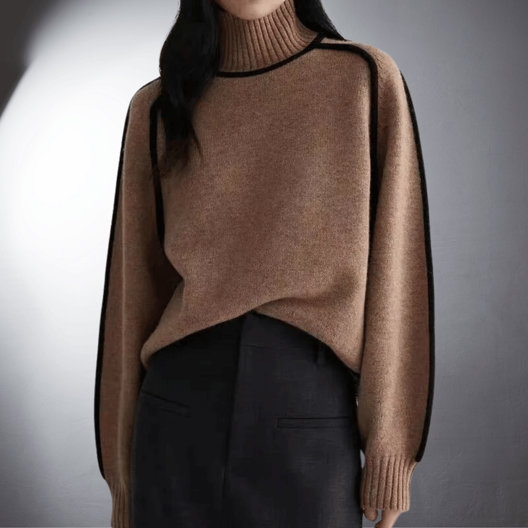 Lefevre™ | Pull en Cachemire au Col Montant Élégant