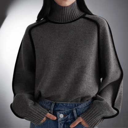 Lefevre™ | Pull en Cachemire au Col Montant Élégant