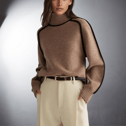 Lefevre™ | Pull en Cachemire au Col Montant Élégant
