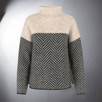 Lefevre™ | Pull à Motif Chevron en Laine Douce