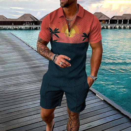 BEN | ENSEMBLE POLOSHIRT & SHORTS AU STYLE CABANA