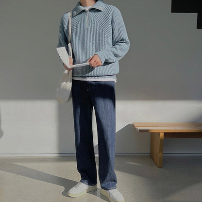 Lefevre™ | Pull Azure à quart de zip